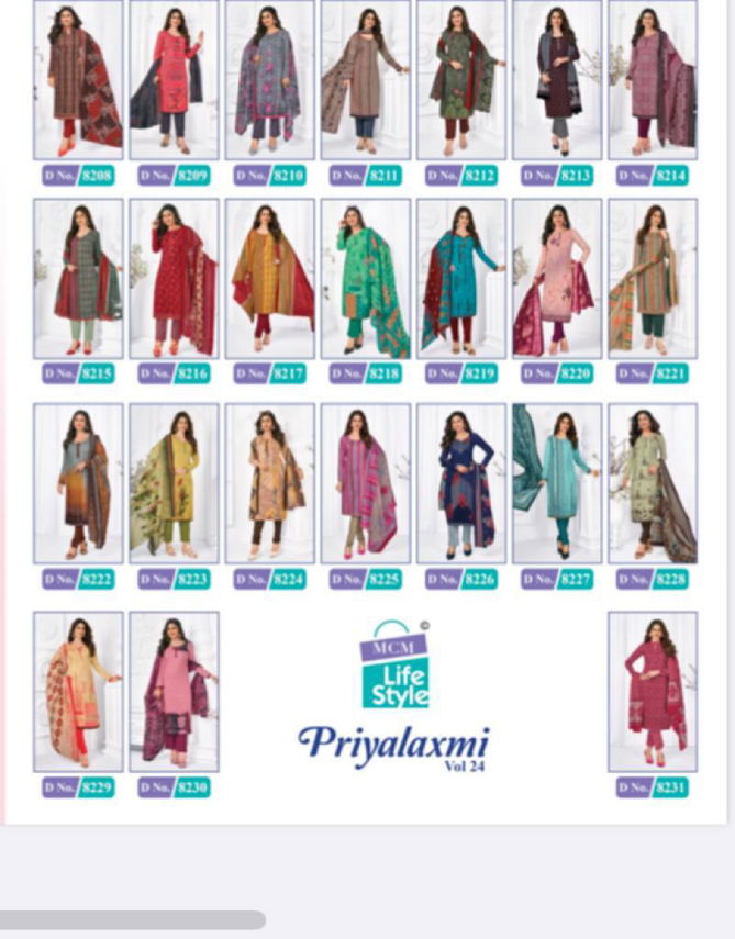 Mcm PriyaLaxmi 24 Regular Wear Wholesale Dress Material Collection